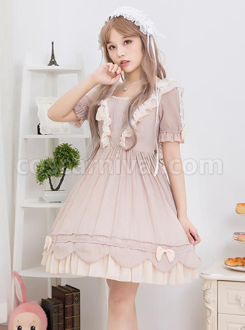 Concise-Lace-Ruffles-Classic-Lolita-Short-Sleeve-Dress-coscarnival-5168