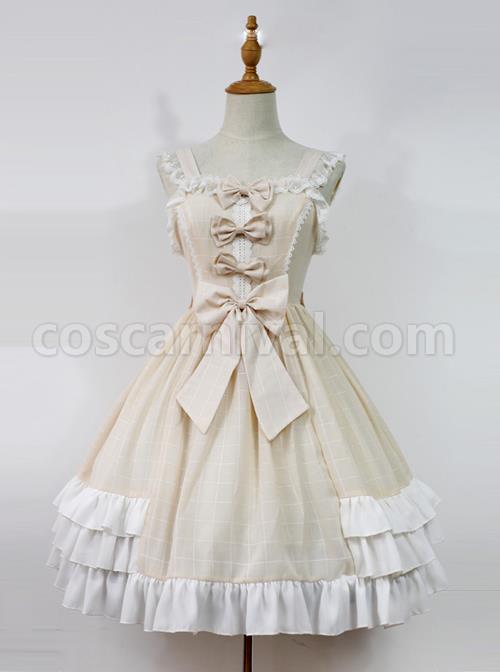 Cream-Mousse-Macarons-Color-Plaid-Classic-Lolita-Sling-Dress-coscarnival-1161