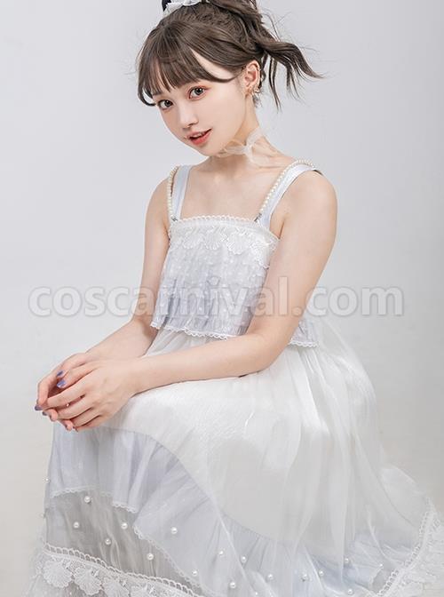 Cub-Of-The-Sea-Series-JSK-With-A-Shawl-Detachable-Pearl-Shoulder-Strap-Front-Beading-Sew-Pearls--Classic-Lolita-White-Slip-Dress-coscarnival-3077