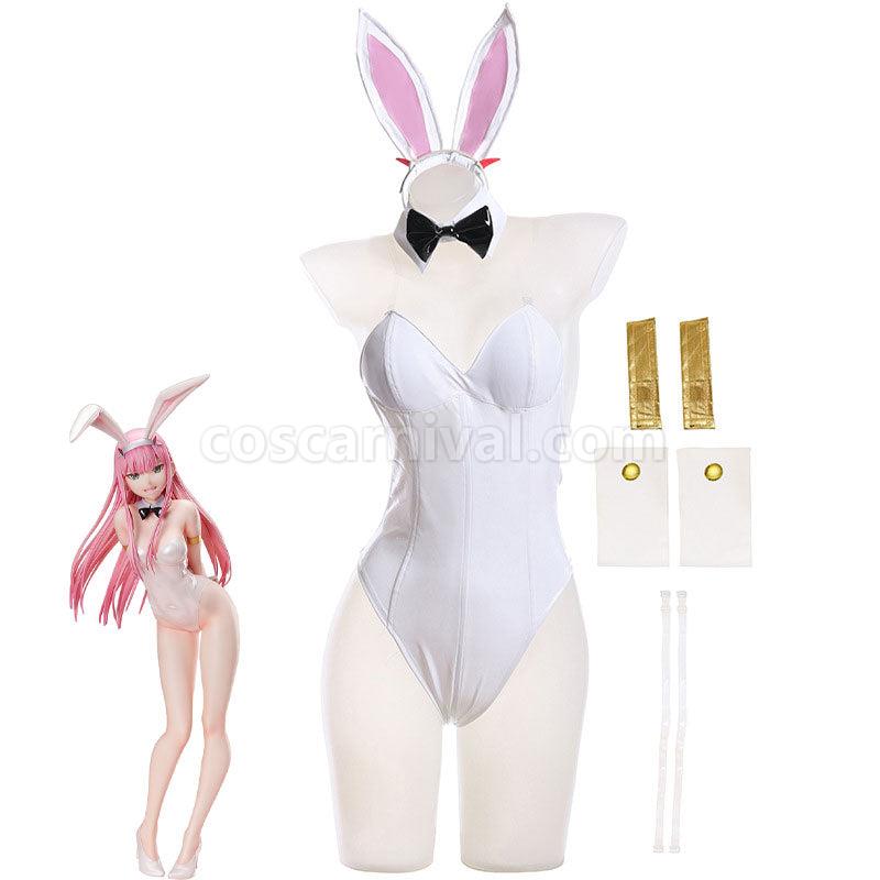 DARLING in the FRANXX 02 Zero Two Bunny Girl White Cosplay Costumes coscarnival01118961