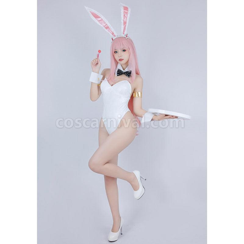 DARLING in the FRANXX 02 Zero Two Bunny Girl White Cosplay Costumes coscarnival01118989