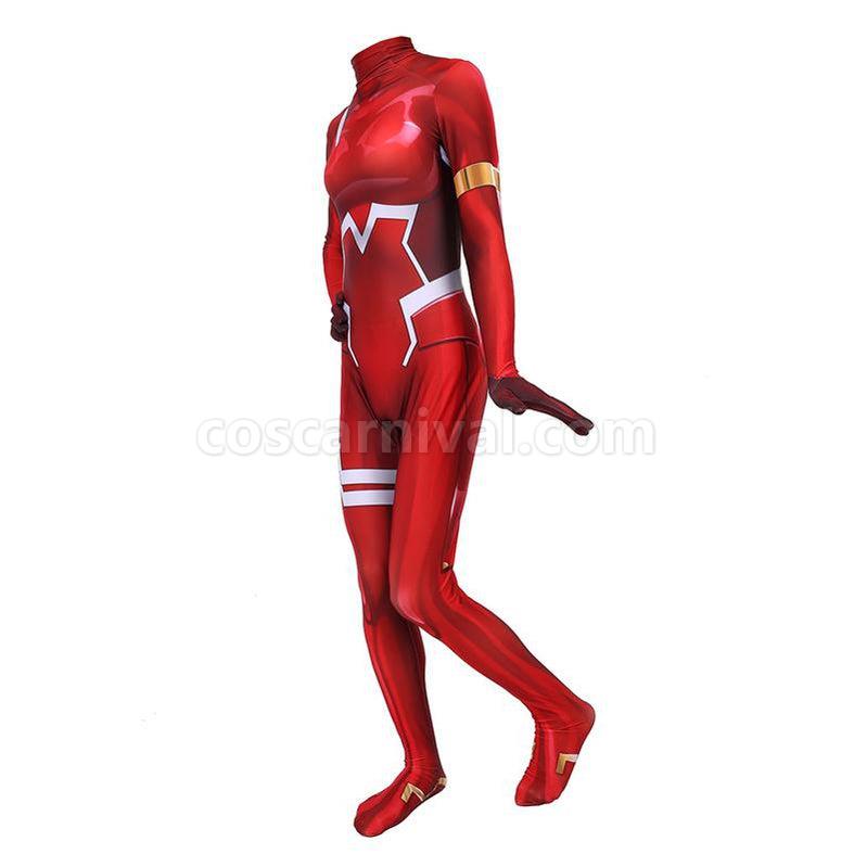 DARLING in the FRANXX 02 Zero Two Jumpsuit Cosplay Costumes coscarnival011118314