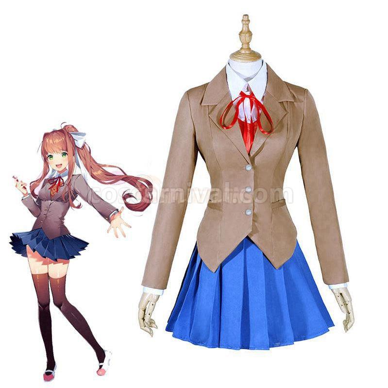 DDLC! Doki Doki Literature Club Monika Uniform Outfit Cosplay Costumes coscarnival011118850
