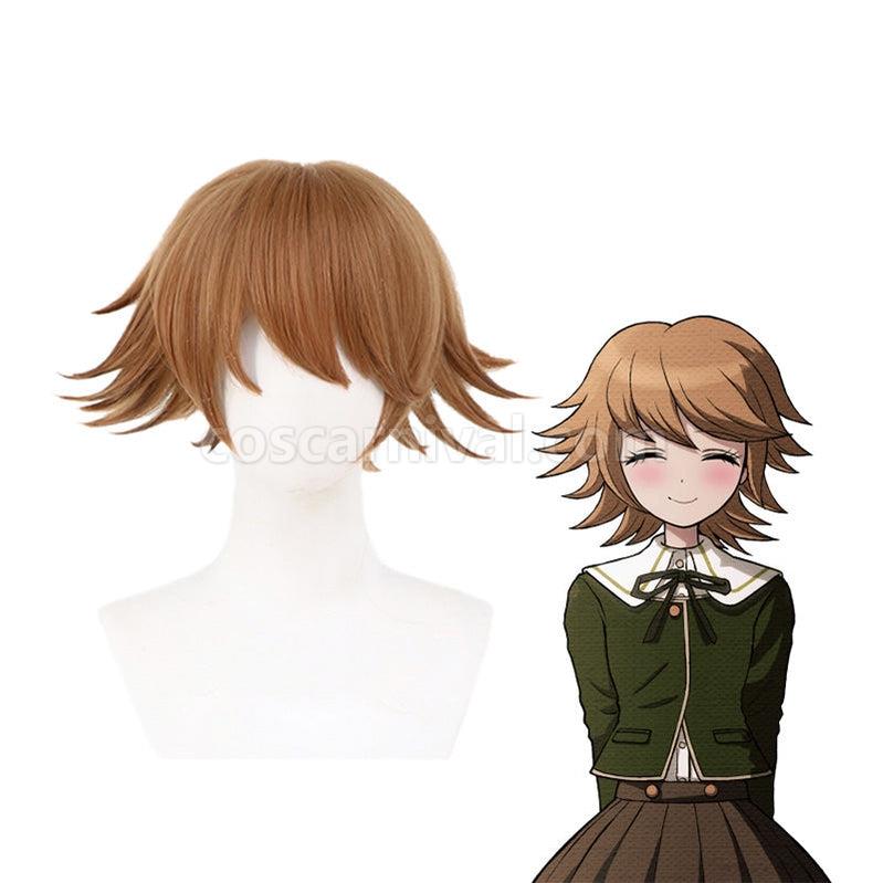 Danganronpa Trigger Happy Havoc Chihiro Fujisaki Short Brown Cosplay Wigs coscarnival011114429