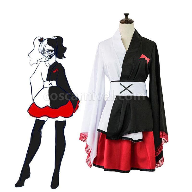 Danganronpa Trigger Happy Havoc Monokuma Black and White Bear Kimono Cosplay Costumes coscarnival011117799