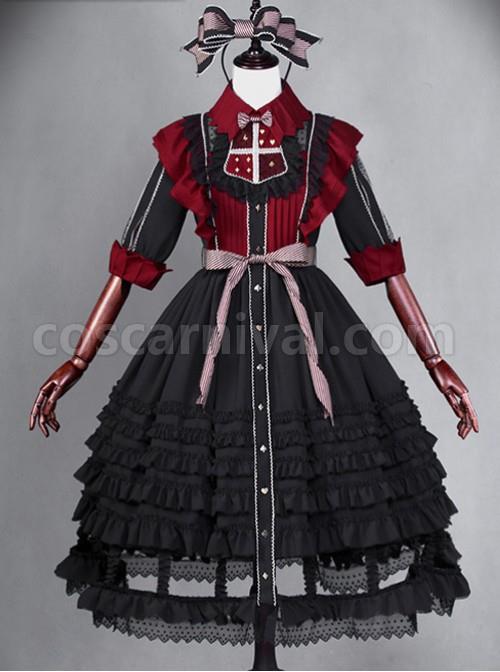 Dark Alice Lolita Black-red 13 fullset coscarnival