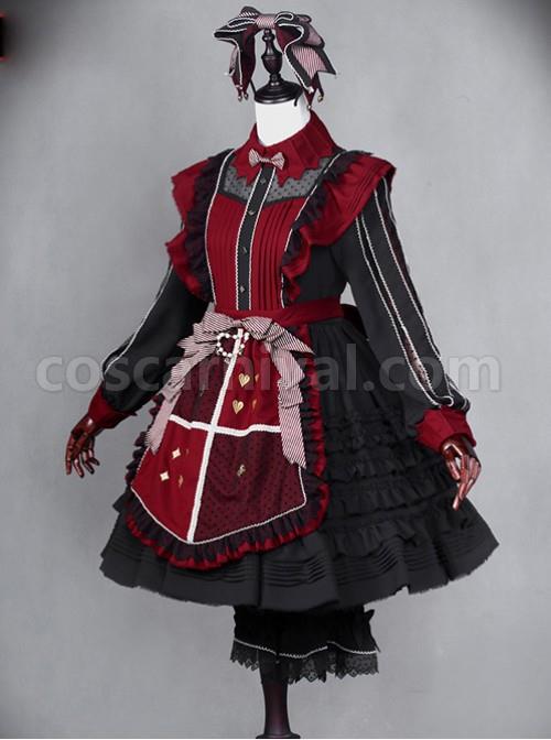 Dark Alice Lolita Black-red 9 fullset coscarnival