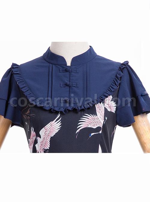 Dark-Blue-Retro-Chinese-Style-Classic-Lolita-Short-Sleeve-Dress-coscarnival-5174