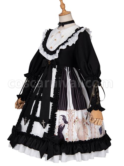 Dark Gold Hymn Series OP Gothic Lolita Long Sleeve Dress