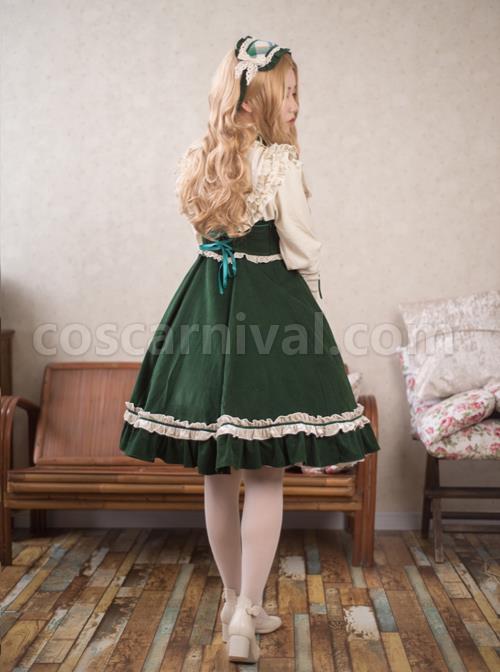 Dark-Green-High-Waist-Classic-Lolita-Sling-Dress-coscarnival-535