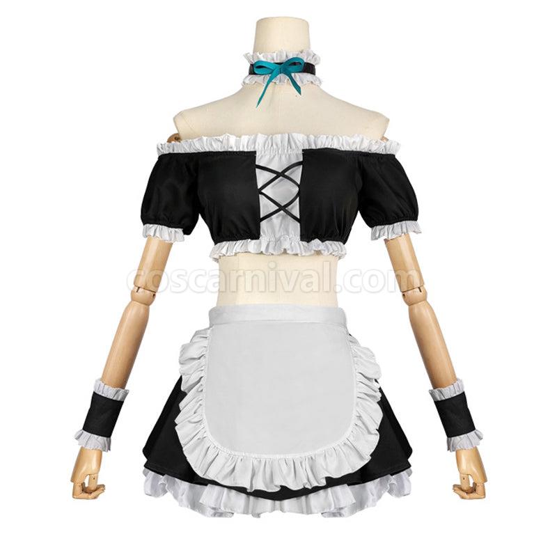 Date A Live 4 Nia Honjou Maid Cosplay Costumes coscarnival0111593