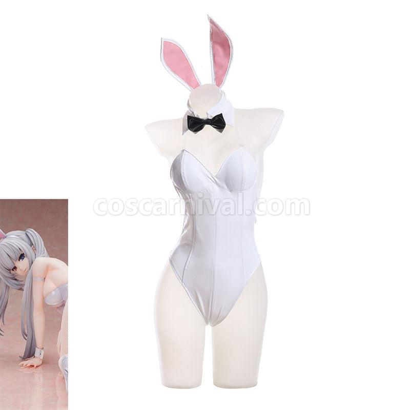 Date A Live Date A Bullet White Queen Bunnysuit Cosplay Costumes coscarnival01119471