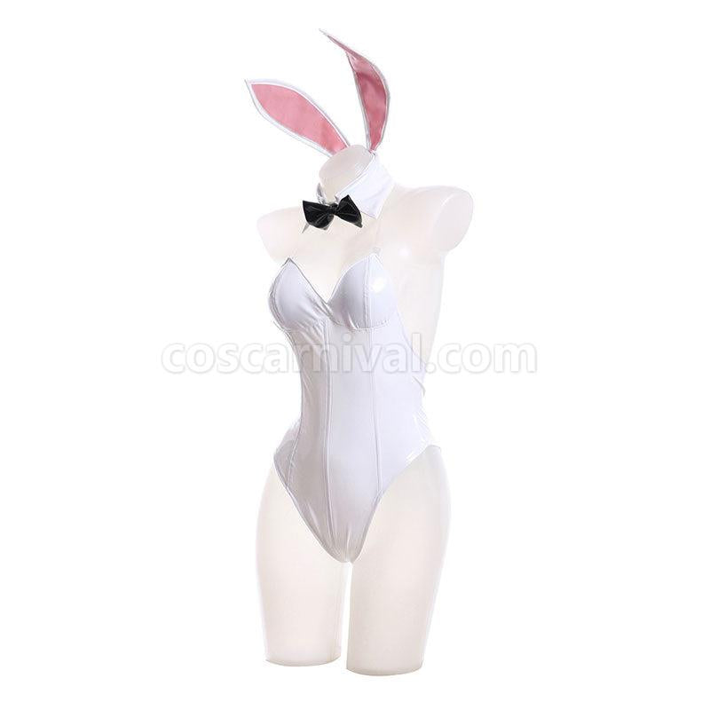 Date A Live Date A Bullet White Queen Bunnysuit Cosplay Costumes coscarnival01119489