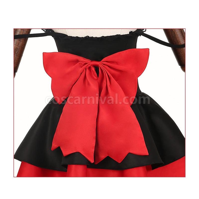 Date A Live Kurumi Tokisaki Black Cat Maid Dress Cosplay Costume coscarnival011115161
