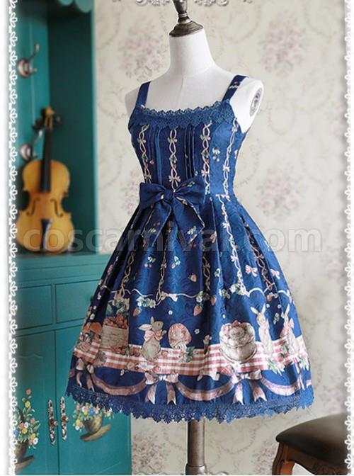 Deep-blue-Decorative-Pattern-Waist-Vest-Skirt-coscarnival-5135