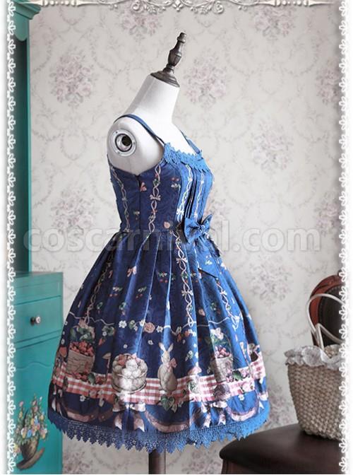 Deep-blue-Decorative-Pattern-Waist-Vest-Skirt-coscarnival-5137