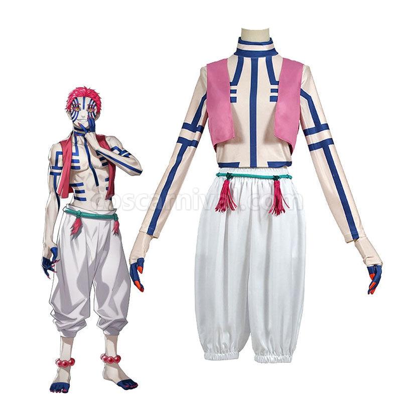 Demon Slayer Kimetsu no Yaiba Akaza Komaji Upper Rank Three Cosplay Costumes coscarnival011114043