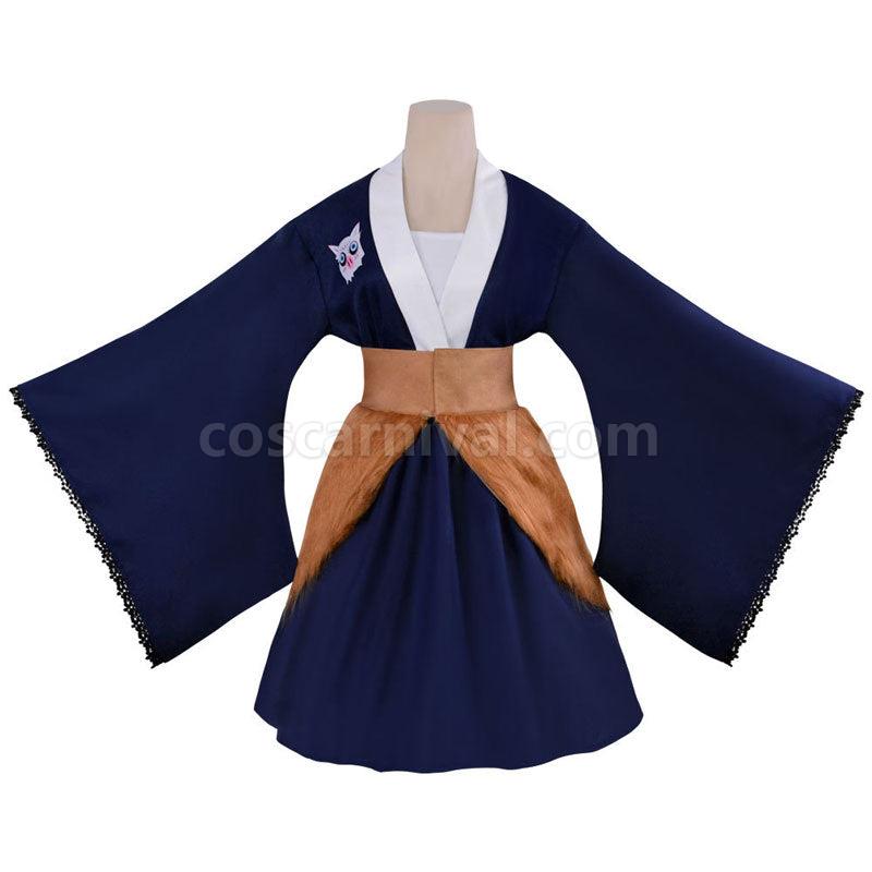 Demon Slayer Kimetsu no Yaiba Inosuke Hashibira Maid Dress Cosplay Costumes coscarnival01112235