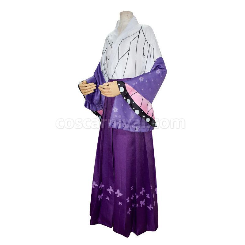 Demon Slayer Kimetsu no Yaiba Kochou Shinobu Kimono Halloween Cosplay Costumes coscarnival01119521