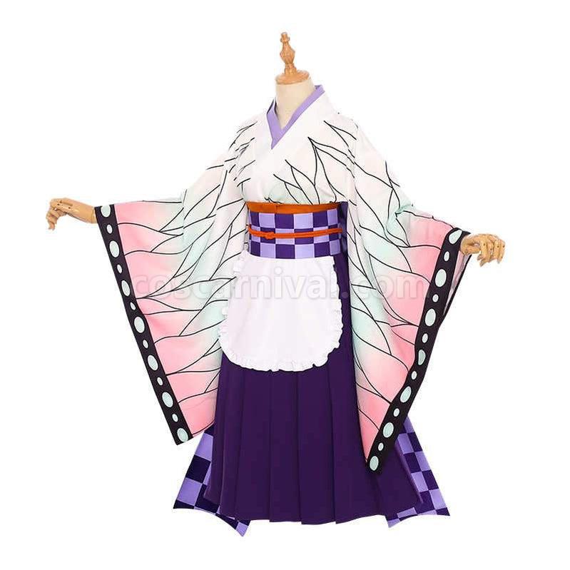 Demon Slayer Kimetsu no Yaiba Kochou Shinobu Kimono Maid Outfit Cosplay Costumes coscarnival011117845