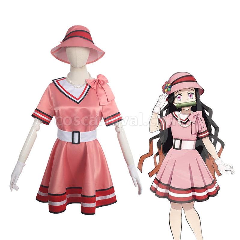 Demon Slayer Kimetsu no Yaiba Nezuko Kamado Dress Cosplay Costume coscarnival011114128