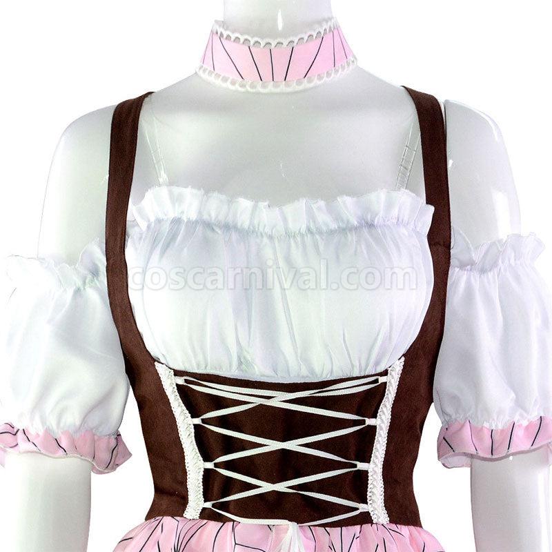 Demon Slayer Kimetsu no Yaiba Nezuko Kamado Lolita Cosplay Costumes coscarnival01117784