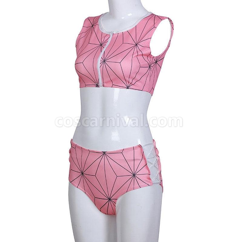 Demon Slayer Kimetsu no Yaiba Nezuko Kamado Swimsuit Cosplay Costumes coscarnival011110506
