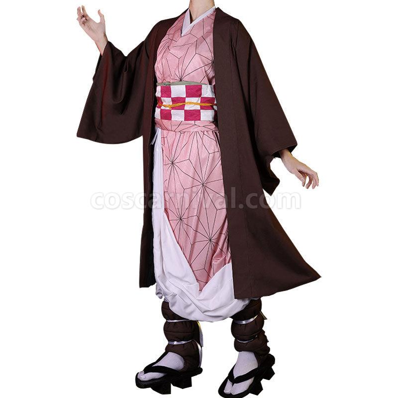 Demon Slayer Kimetsu no Yaiba Nezuko Kamado kimono Cosplay Costume With Props coscarnival011112848