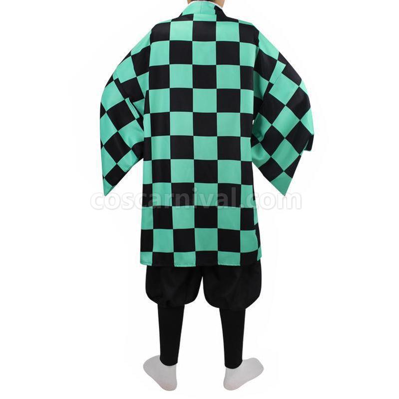 Demon Slayer Kimetsu no Yaiba Tanjiro Kamado Kimono Fullset Cosplay Costumes coscarnival011119332