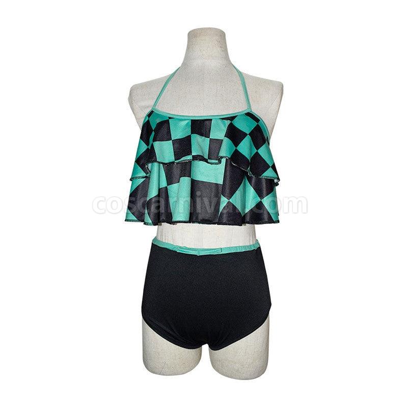 Demon Slayer Kimetsu no Yaiba Tanjirou Kamado Swimsuit Cosplay Costumes coscarnival011110544