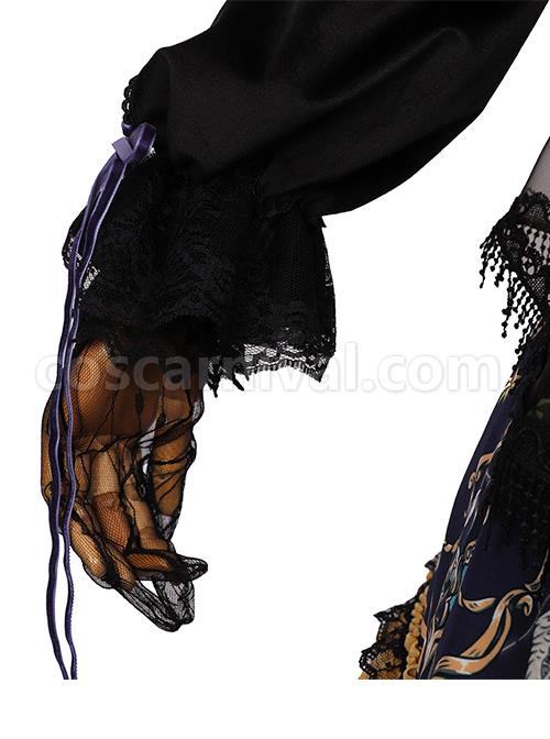 Divine Salvation Series OP Printing Retro Gothic Lolita Long Sleeve Dress Set