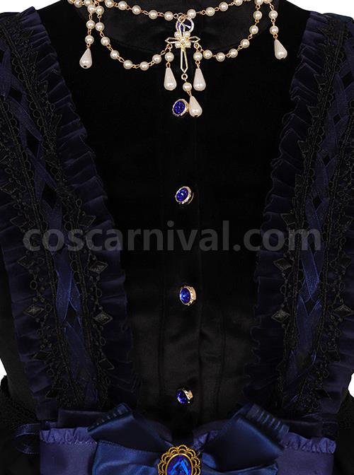 Divine Salvation Series OP Printing Retro Gothic Lolita Long Sleeve Dress Set
