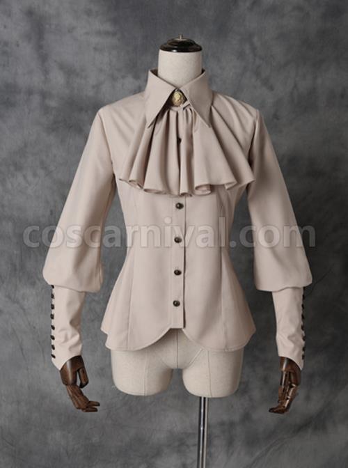 Drunk Dream Series Lapel Shirt Gothic Lolita Slim Sheep-leg Sleeves Blouses