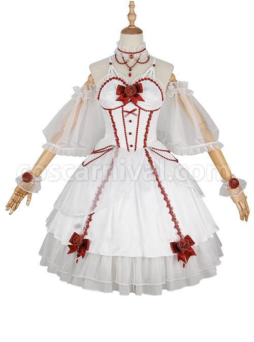 Elegant-And-Delicate-Red-Jacquard-Lace-Pure-White-Slim-Court-Style-JSK-Detachable-Flared-Sleeves-Classic-Lolita-Dress-Set-coscarnival-2916