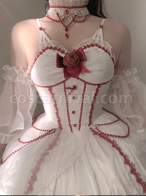 Elegant-And-Delicate-Red-Jacquard-Lace-Pure-White-Slim-Court-Style-JSK-Detachable-Flared-Sleeves-Classic-Lolita-Dress-Set-coscarnival-2988