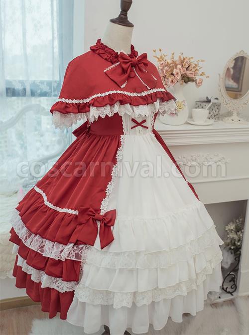 Elegant-Bowknot-Multi-storey-Classic-Lolita-Sleeveless-Dress-coscarnival-844