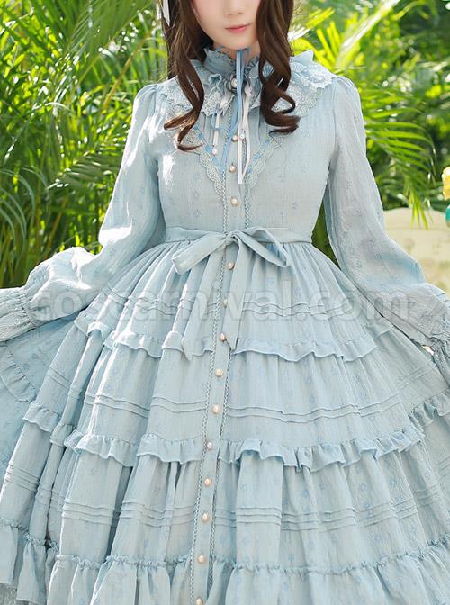 Elegant-Little-High-Collar-Jacquard-Ruffle-Long-Sleeve-Classic-Lolita-Long-Style-Dress-coscarnival-3994