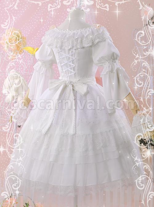 Elegant-Pink-Bowknot-White-Classic-Lolita-Wedding-Dress-coscarnival-3814