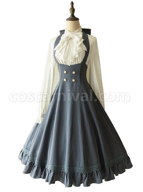 Elegant-Slim-Fit-Detachable-Halter-Large-Bow-Striped-Pocket-Two-Wear-Sling-Long-Sleeves-Classic-Lolita-Dress-coscarnival-946