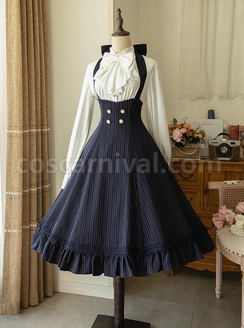 Elegant-Slim-Fit-Detachable-Halter-Large-Bow-Striped-Pocket-Two-Wear-Sling-Long-Sleeves-Classic-Lolita-Dress-coscarnival-961