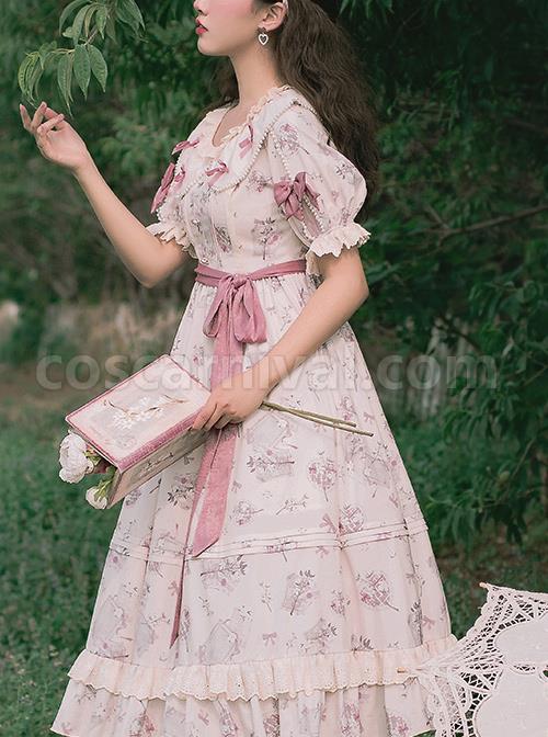 Everlasting-Love-Series-OP-Daily-Elegant-Flowers-Printing-Classic-Lolita-Short-Sleeve-Dress-coscarnival-1314