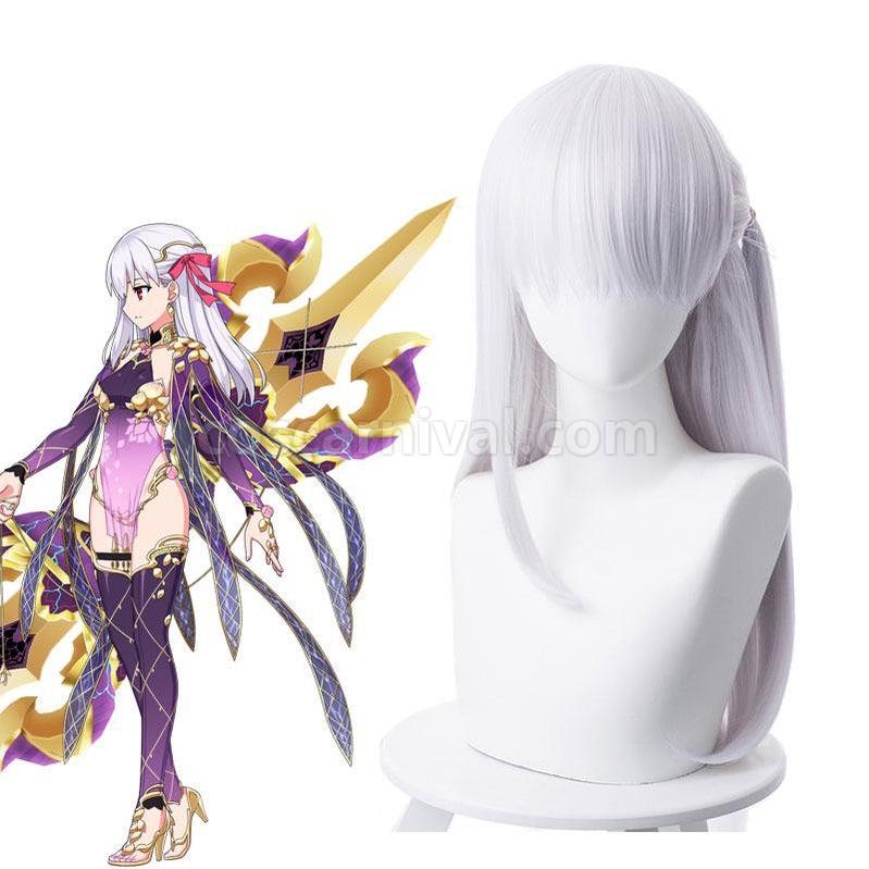 FGO Fate Grand Order Kama 55cm Long Silver Halloween Cosplay Wigs coscarnival011117138