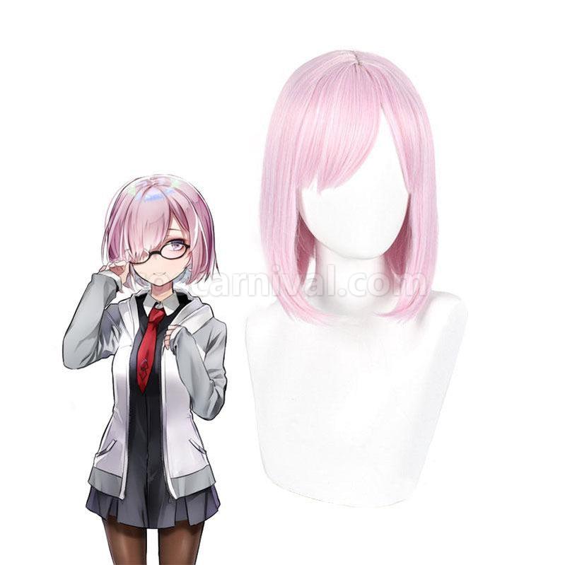 FGO / Fate Grand Order Mash Kyrielight Shielder Pink Short Cosplay wig, front view