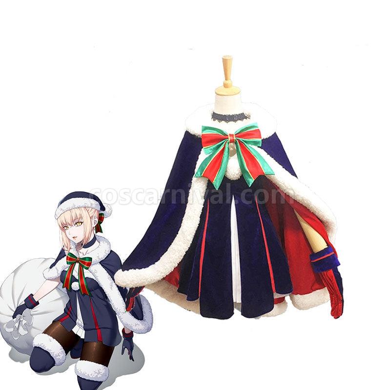 FGO Fate Grand Order Saber Christmas Cosplay Costume coscarnival011114225