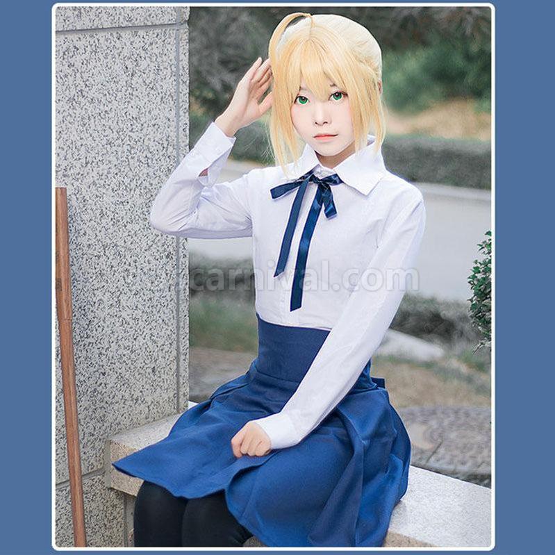 FGO Fate Stay Night Saber Sailor Uniforms Dress Halloween Cosplay Costume, detail 4