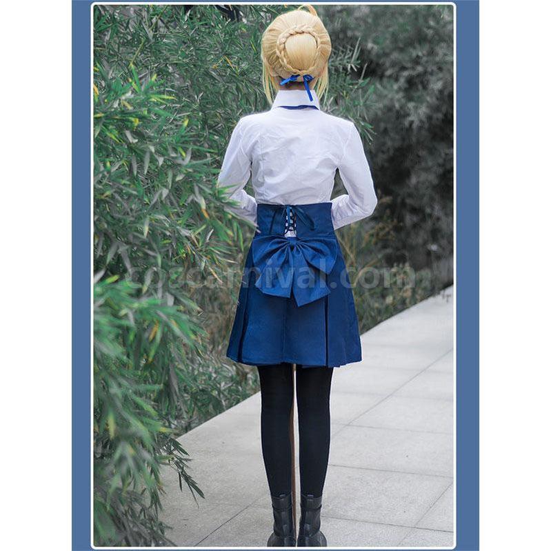 FGO Fate Stay Night Saber Sailor Uniforms Dress Halloween Cosplay Costume, detail 5