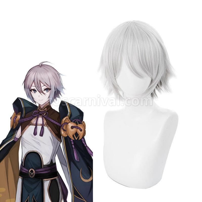 FGO FateGrand Order Lang Lin Wang 30cm Short Silver Grey Halloween Cosplay Wigs coscarnival011117507