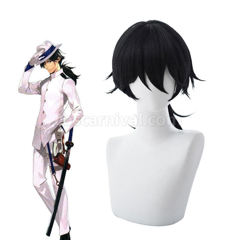 FGO FateGrand Order Ryouma Sakamoto 50cm Black Halloween Cosplay Wigs coscarnival011117483
