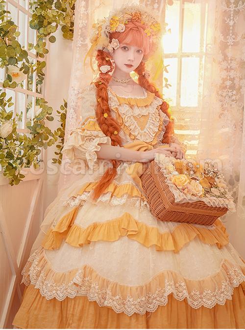 Flower-Garden-Series-OP-Apricot-Yellow-Pastoral-Retro-Girl-Style-Delicate-Lace-Jacquard-Trim-Classic-Lolita-Short-Sleeve-Dress-coscarnival-1280