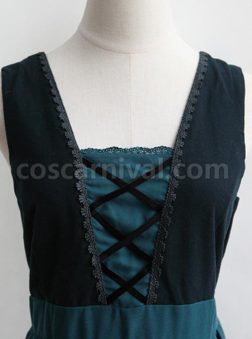 Flower-Pattern-Bind-Straps-Classic-Lolita-Sleeveless-Dress-coscarnival-4665